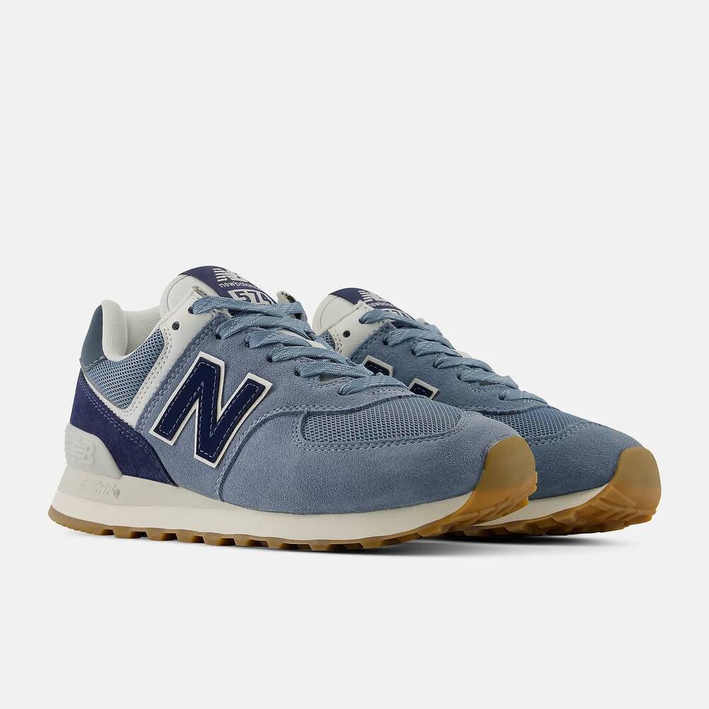 NEW NEW BALANCE women's 574 sneaker in navy arctic grey - Picture 4 of 7